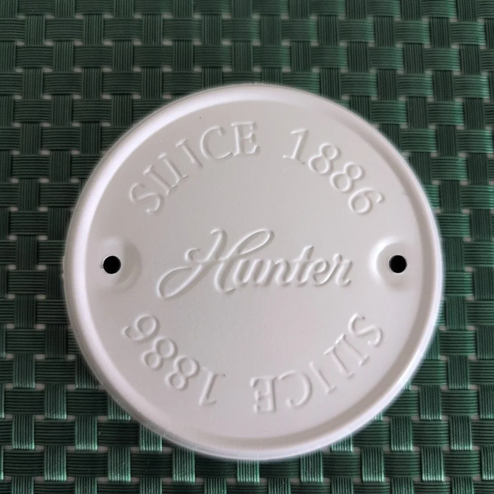 Hunter Ceiling Fan Cover Plate, White 3.5